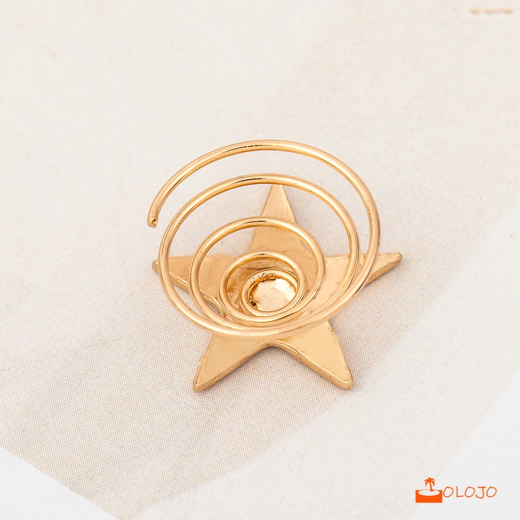 OLOJO  Fasion Jepit Rambut Hairclip Pentagram Model Barrette Mutiara Korea Wanita Hairpin