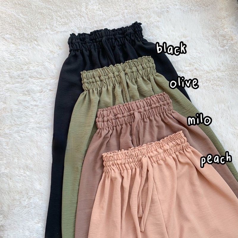 KULOT CRINGKLE AIRFLOW TALI SERUT/ KULOT HIGHWAIST PANJANG WANITA / KULOT TALI