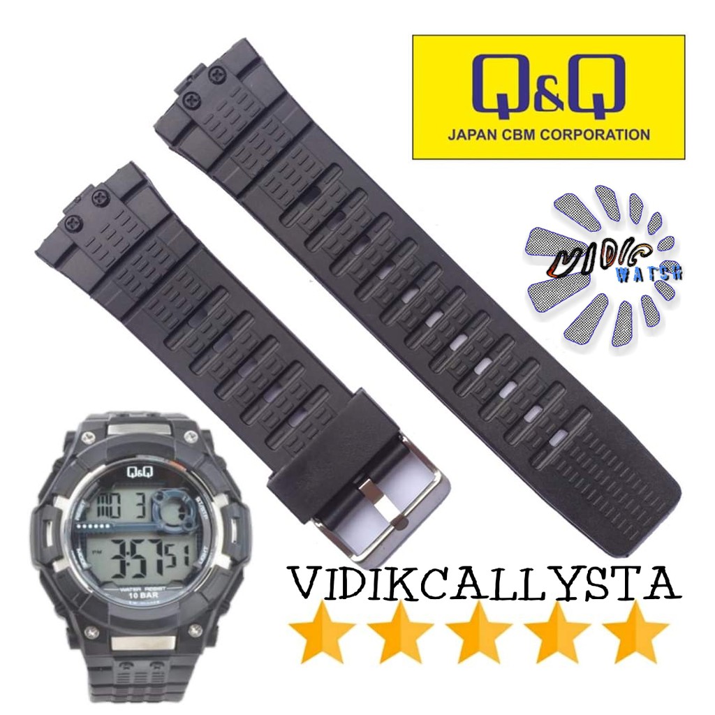 Strap QQ QnQ Q&amp;Q M125 QnQ M125 Tali Jam Tangan Q&amp;Q M-125 Black