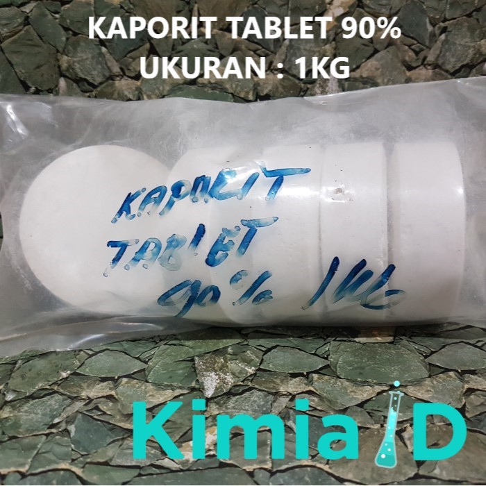 Kaporit Tablet Besar - 1 Kg - Kaporit 90% - Klorin - Pembersih Kolam - Pembersih Saluran Air Klorin