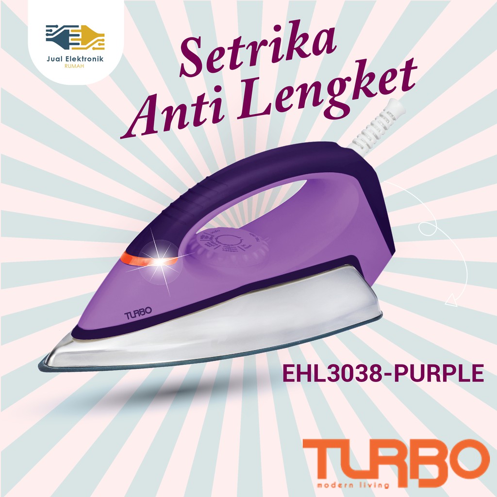 Setrika Gosokan Turbo EHL3038 by Philips Distributor Anti Lengket