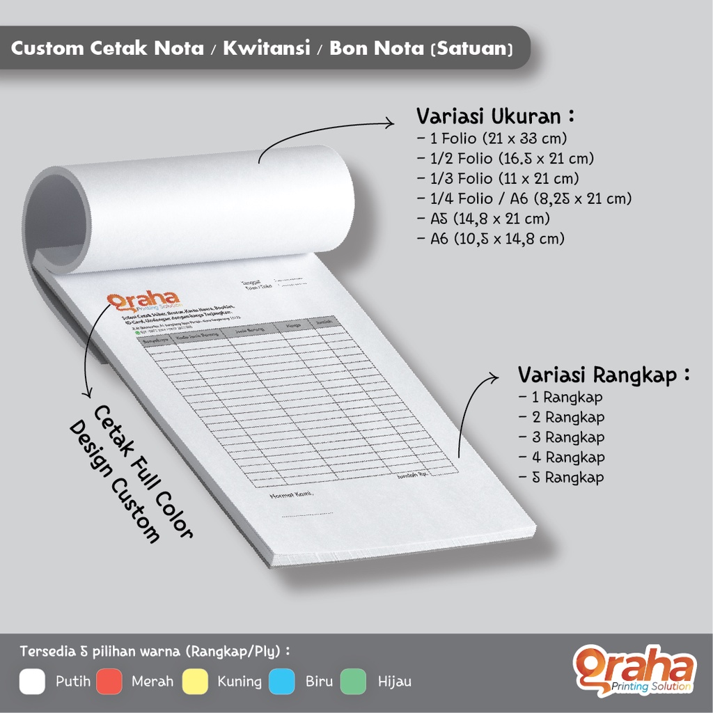 

Cetak Nota / Kwitansi / Bon Nota