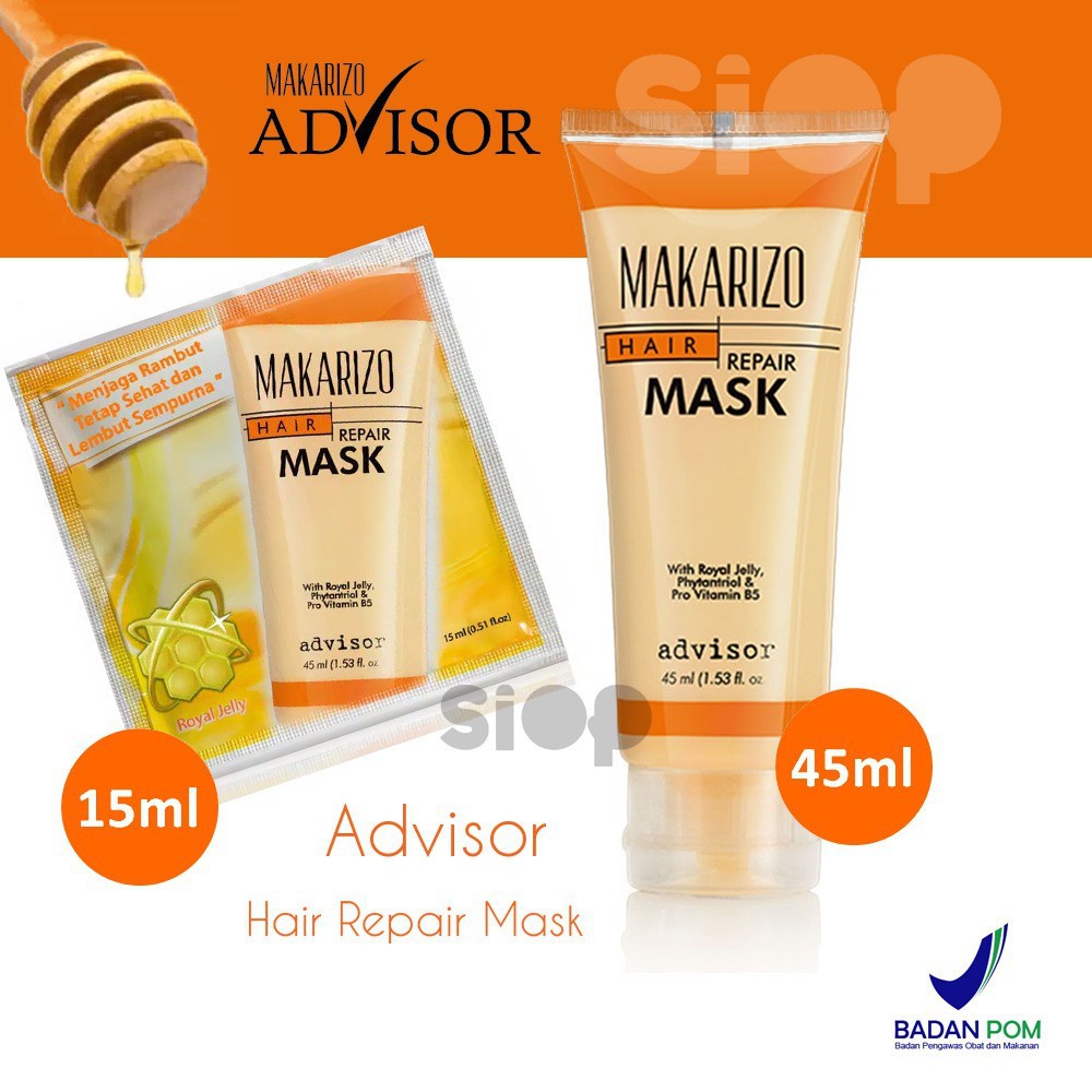 MAKARIZO HAIR REPAIR MASK ADVISOR 15ML - (SACHET) &amp; 45ML (TUBE)