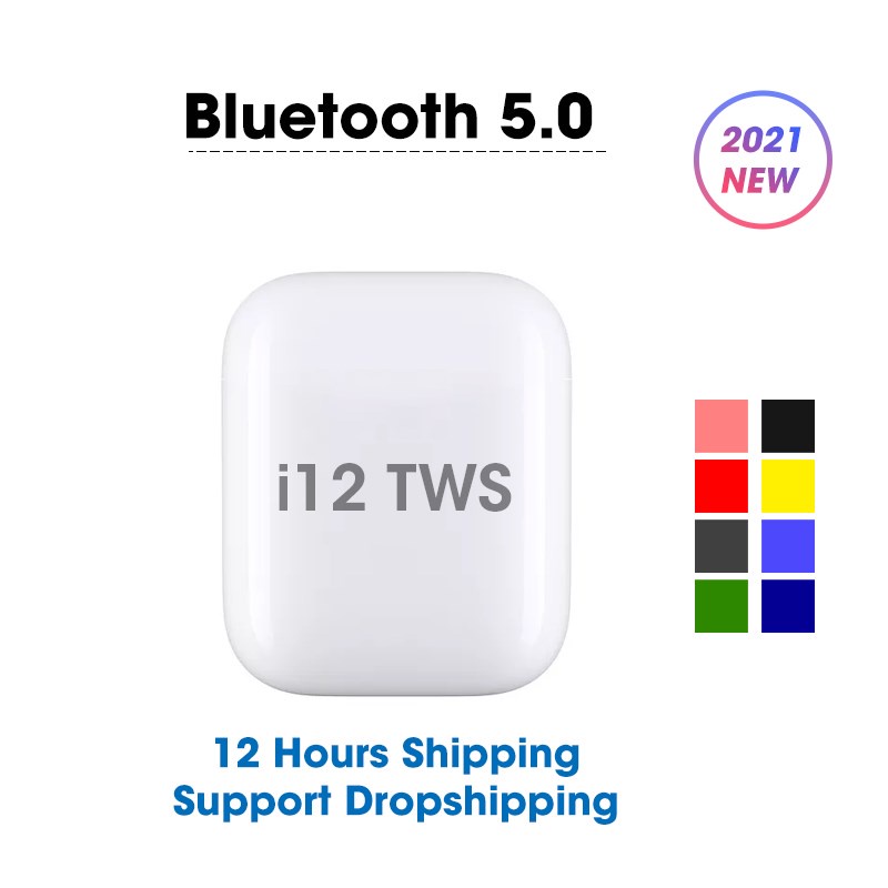 i12 PRO Macaron TWS Earphone IZIN POSTEL TRUE Wireless STEREO Bluetooth HiFi
