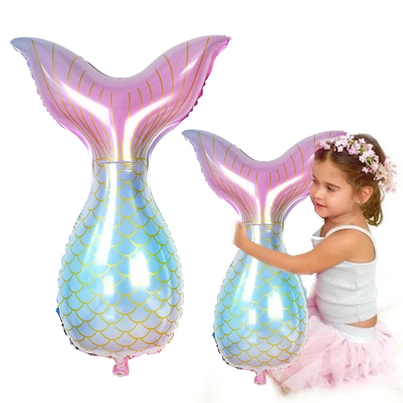 [ 1 set child mermaid digital cartoon balloons decoration For Festivel Birthday Wedding Party Supplies ]