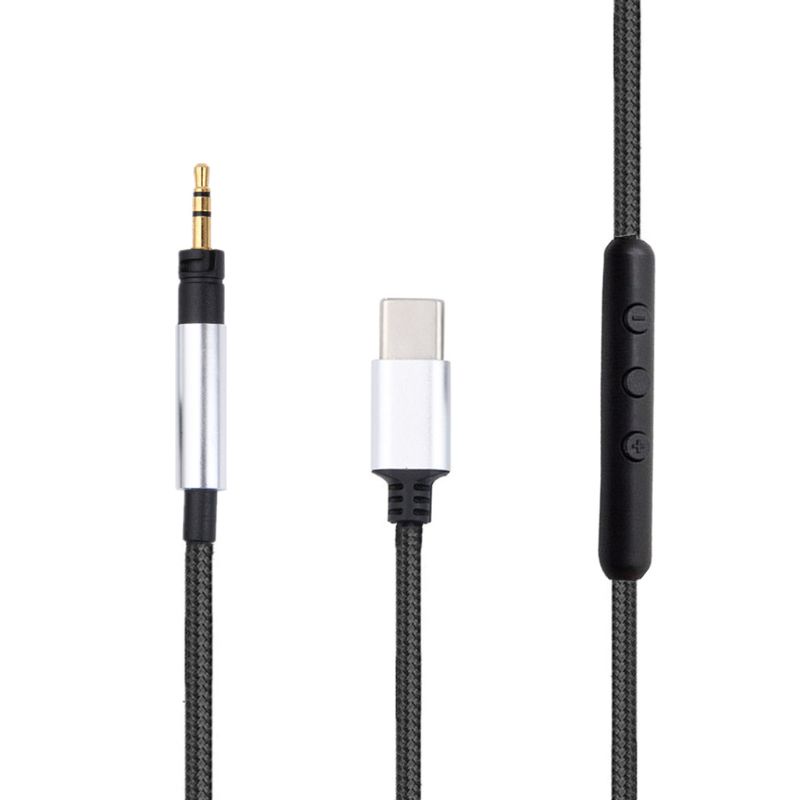 btsg 2.5mm to TYPE-C plug Replacement -Audio Cable For -Sennheiser Momentum Momentum 2.0 Cable Cords With Mic