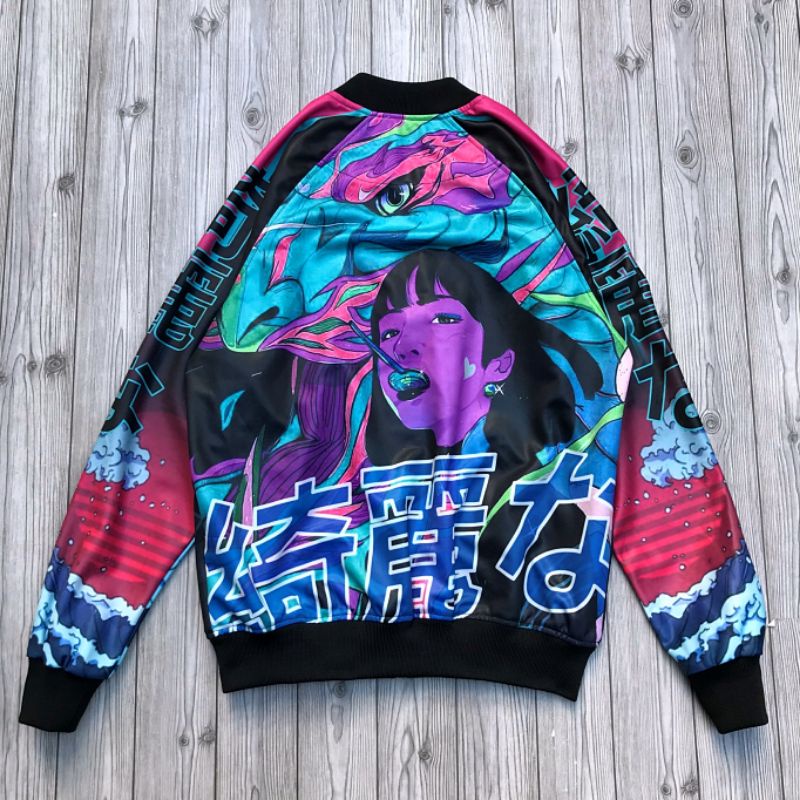 JAKET SUKAJAN BOMBER ANIMR ART/JAKET SUKAJAN PRIA WANITA