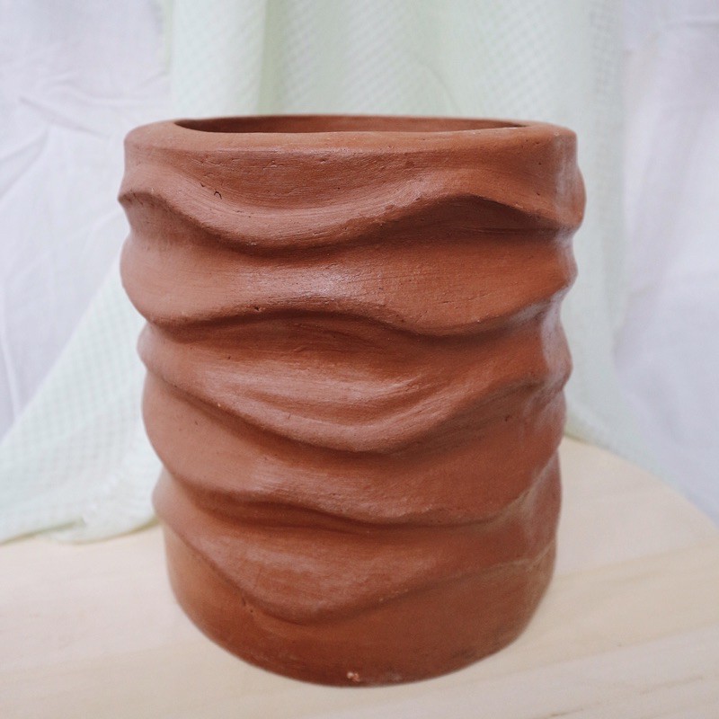 Pot Terracotta Silinder / Tabung Beragam Motif