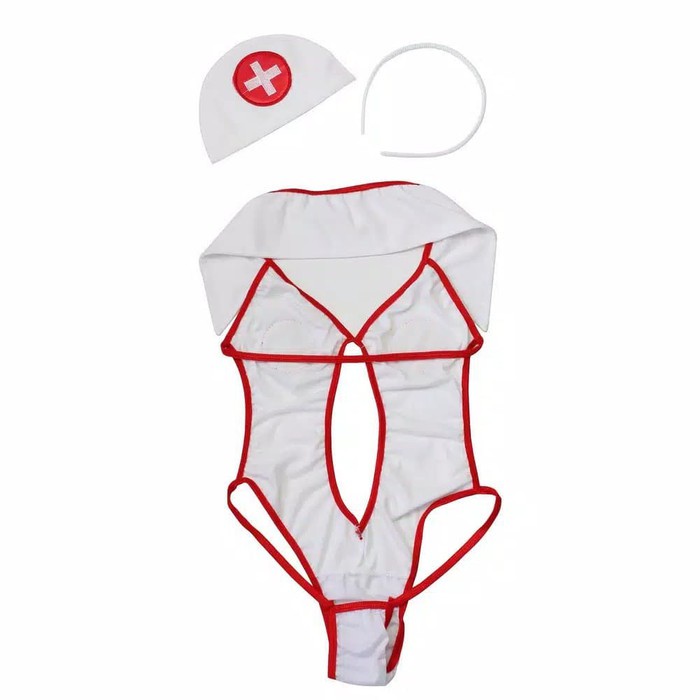 TBI Halterneck Cosplay Nurse Lingerie Perawat Monokini Kerah Baju Tidur