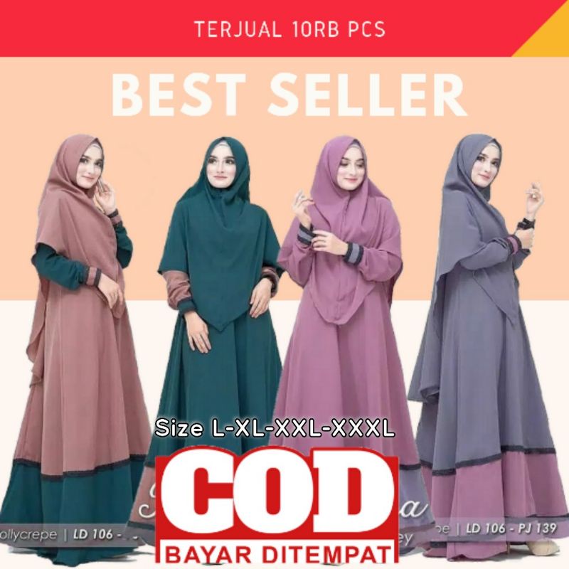 Set Gamis Syari Pesta 4 Ukuran Grosir Bandung.