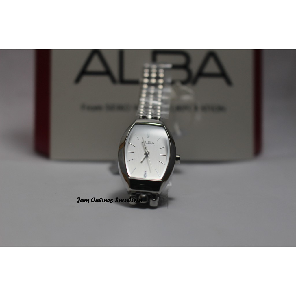 Alba Ladies AH8253X1 Silver Stainless Rectangle Kotak Jam Tangan Wanita Original AH8253