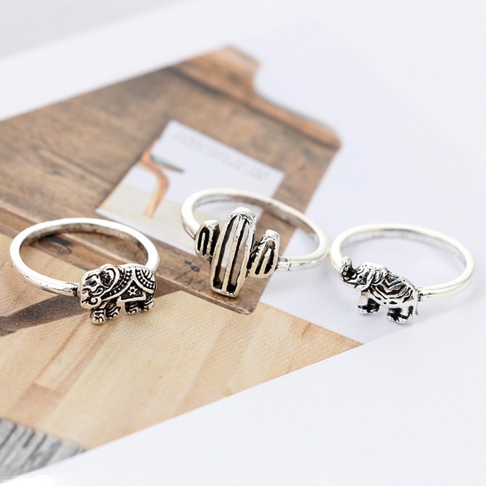 Hu Hu Hu Hu Hu Alat Bantu Pasang Kacamata♡ 12pcs / Set Cincin Buku Jari Aneka Bentuk Warna Silver Gaya Vintage Untuk Wanita
