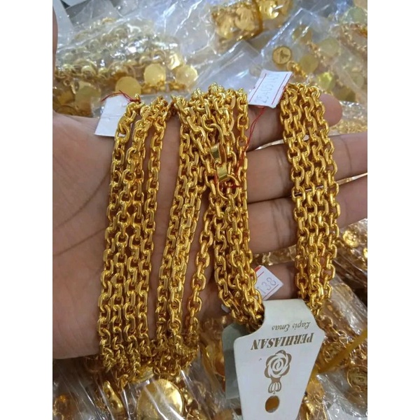 kalung belitung wanita emas lapis sepuhan
