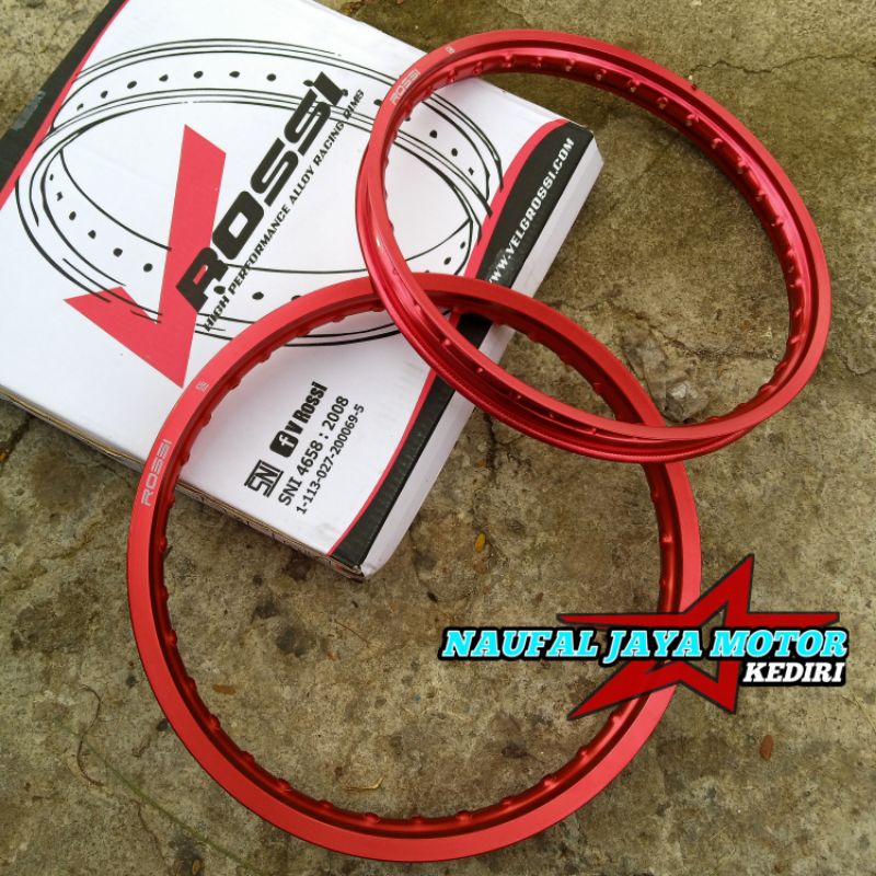 VELG ROSSI RING 17 UKURAN 140 160 H36 MERAH CANDY HARGA SEPASANG