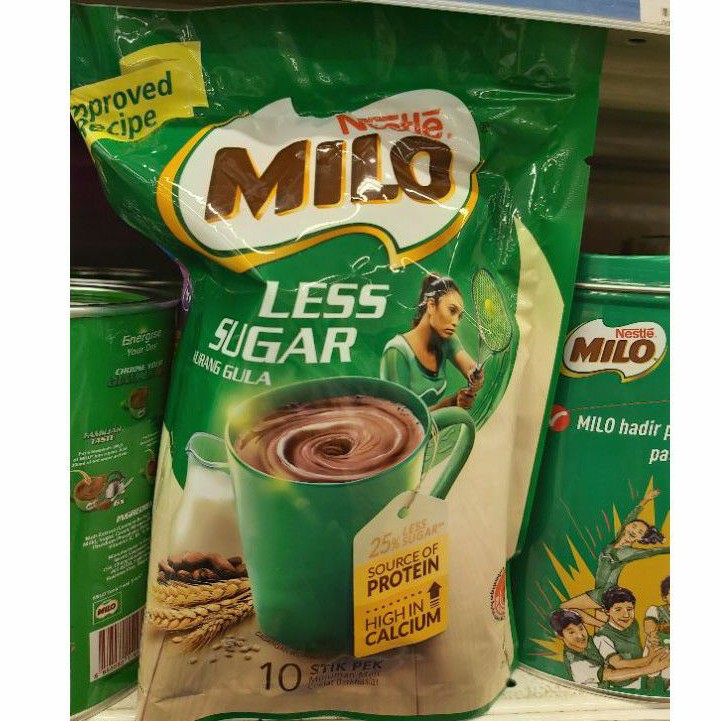 

Milo Less Sugar - susu bubuk minuman bubuk nestle milo less sugar les sugar ori malaysia 30grx10stc