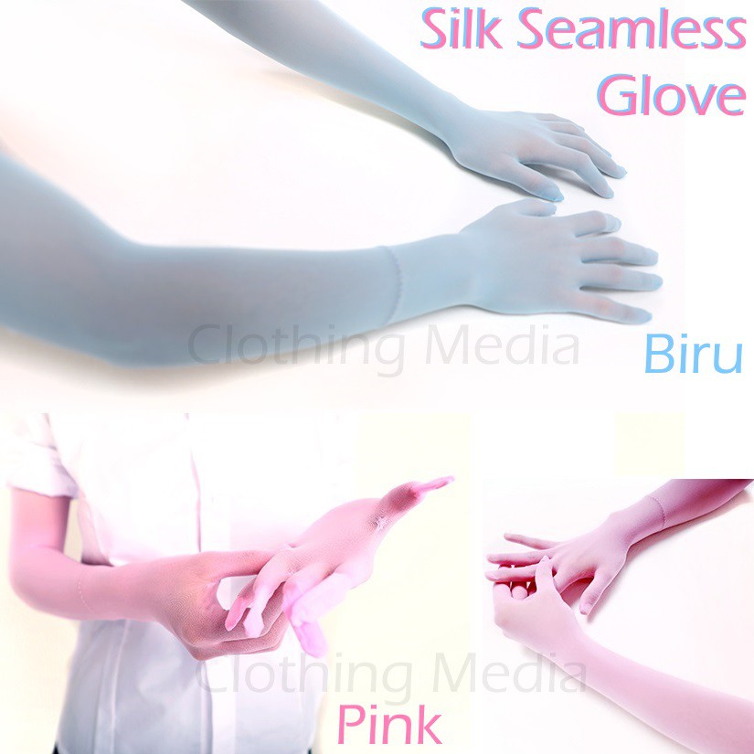 Sarung Tangan Nylon Seamless Wedding Glove V3 Bahan Stocking Pantyhose