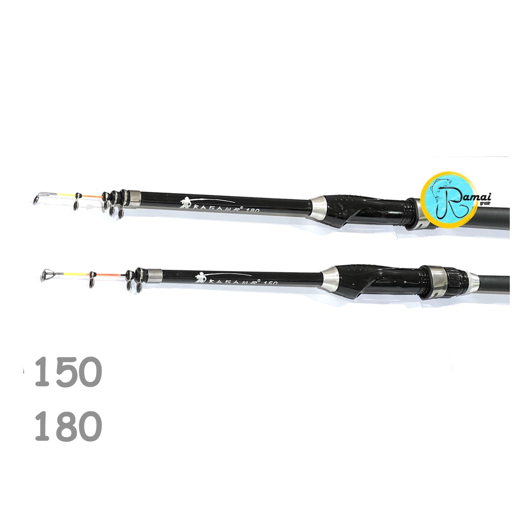 JORAN PANCING TELESCOPIC MURAH/ JORAN KOLONG RUAS PENDEK 1.5m dan 1.8m WARNA HITAM JORAN TEGEK KOLONG