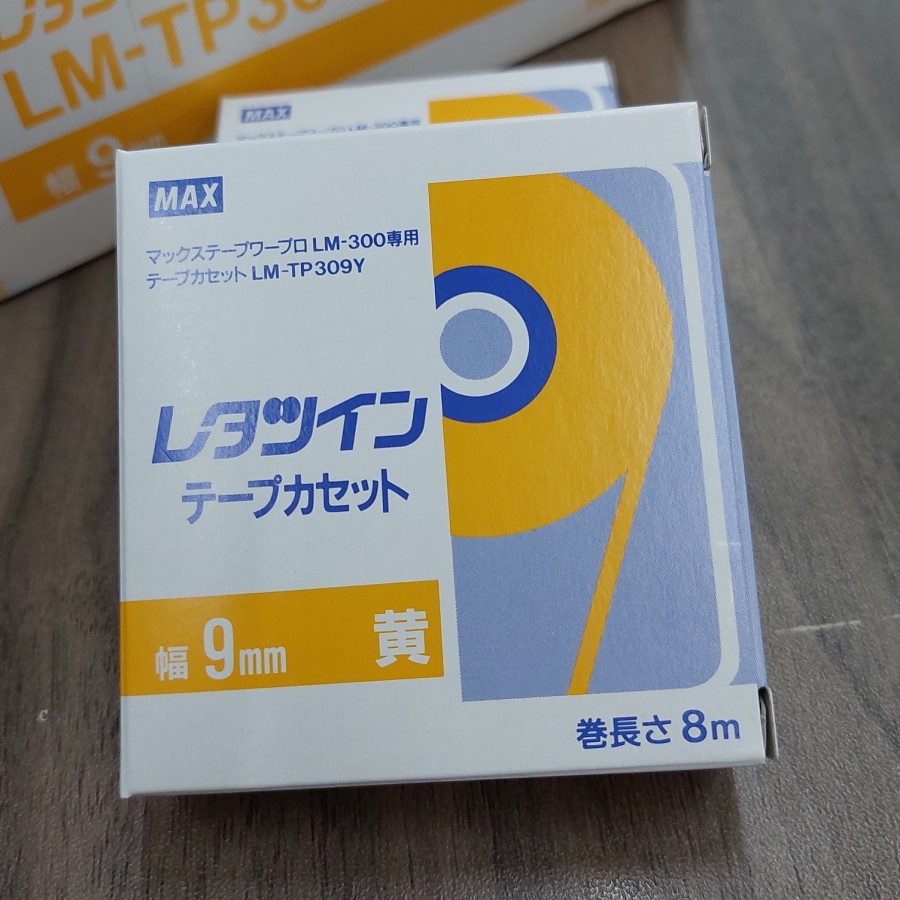 MAX LETATWIN LM-TP309Y TAPE CASSETTE 9MM YELLOW