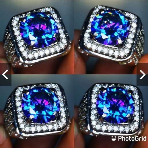 batu permata blue Purple diamond moissanite