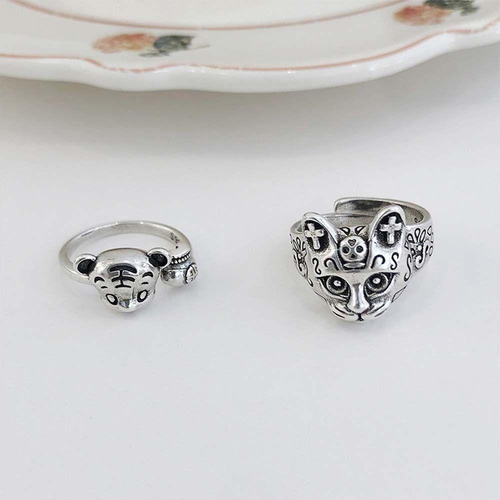 PREVA New Year Rings Punk Vintage Fashion Jewelry Friendship Gifts Handmade Open Rings