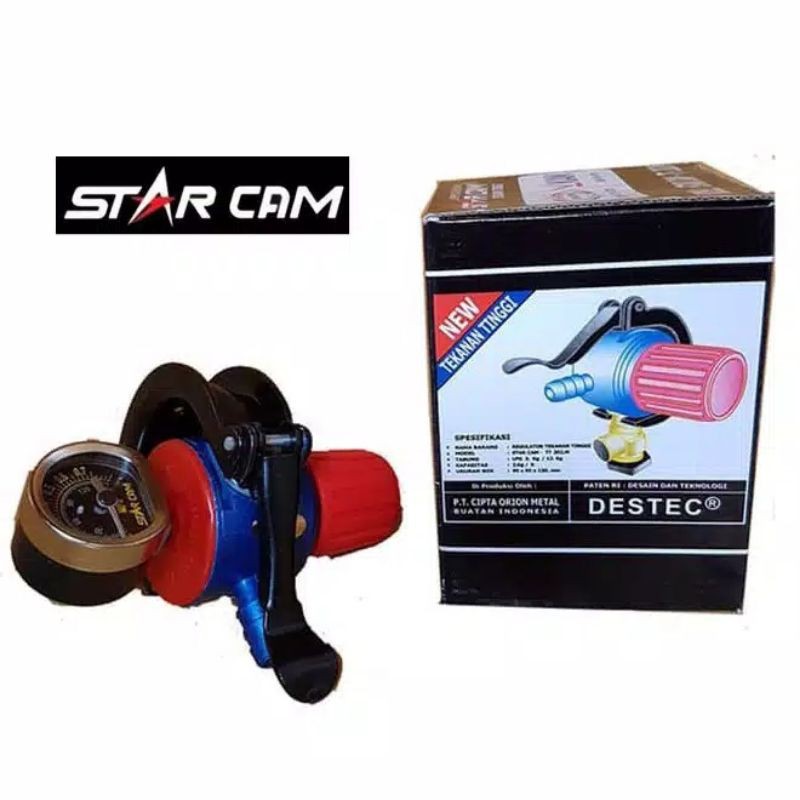 SELANG  2 METER  + 2 KLEM  Starcam, Regulator Gas  HP  High Pressure  SC 112TM  Tekanan Tinggi