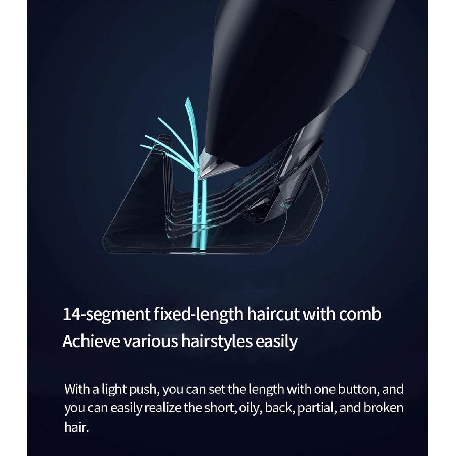 MIJIA Electric Cordless IPX7 Waterproof Hair Clipper Trimmer - LFQ02KL