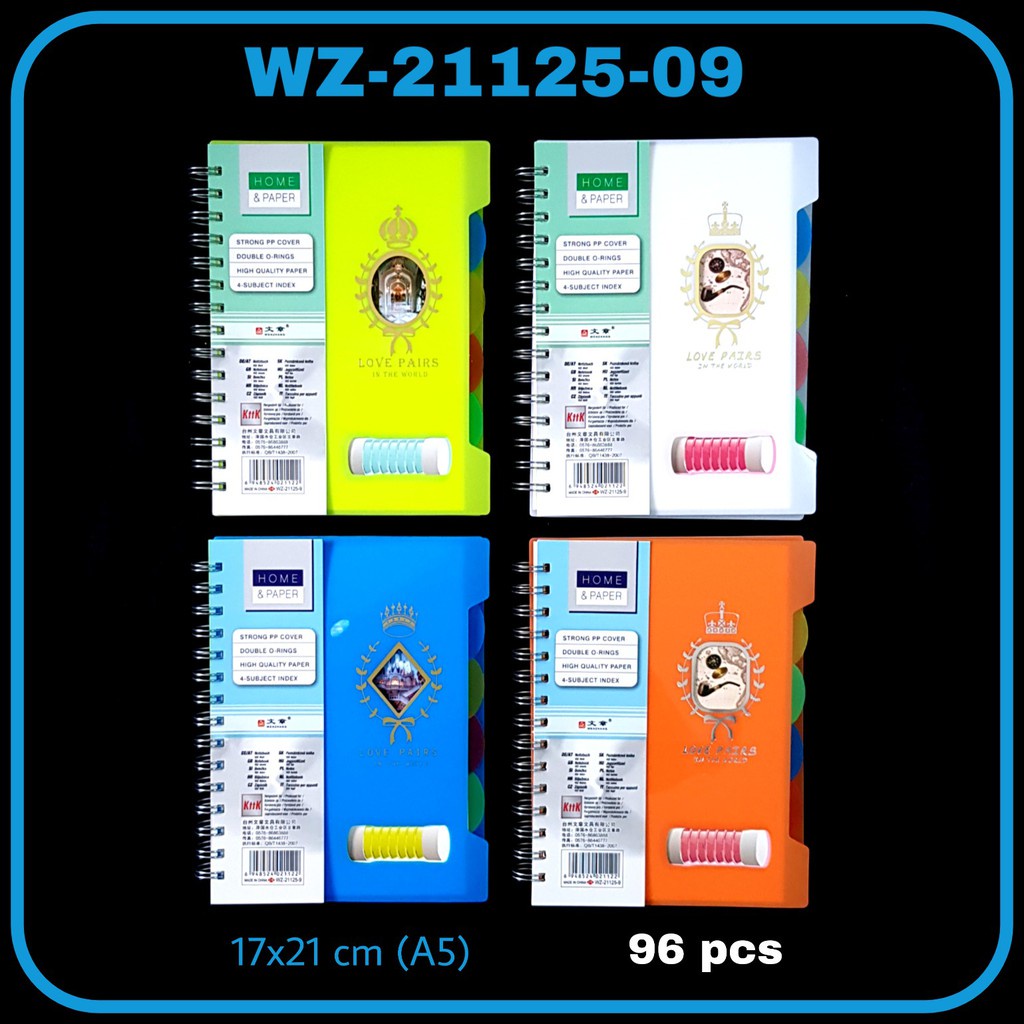 

MJ Notebook Spiral A5 WZ-21125-09 / Buku Catatan Spiral / Buku Spiral