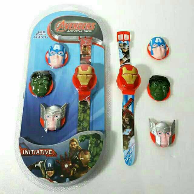 ( Dikirim Dari Jakarta) Jam Tangan Anak Digital Karet 4 in1 Character