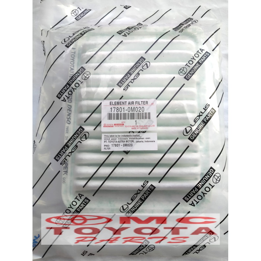 Filter Udara Toyota Vios, Yaris, corolla Altis 17801-0M020