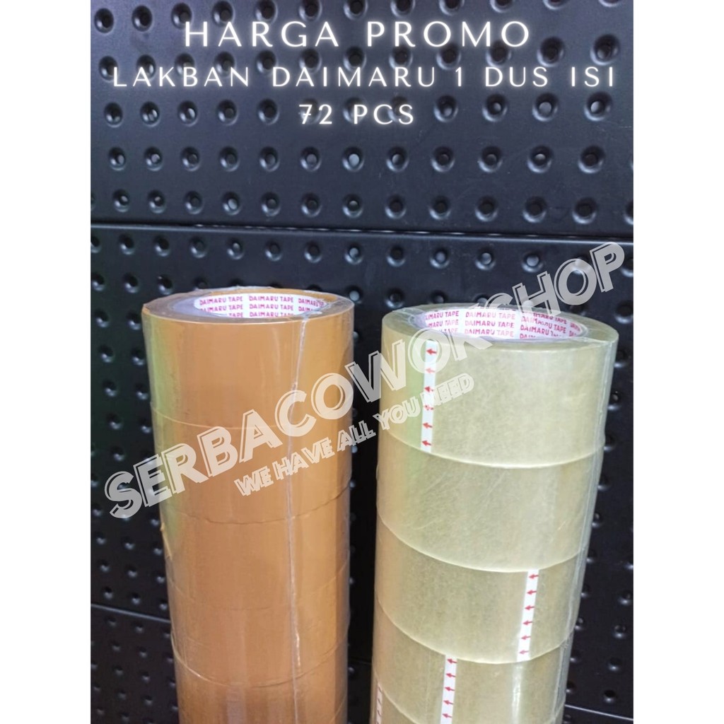 Promo Lakban Daimaru Bening - Coklat 90 Yard 2 Inch Harga Pabrik Termurah Berkualitas