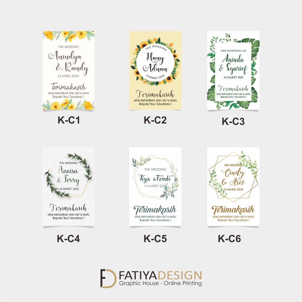 

Kartu ucapan terimakasih/ thankyou card/ KUT/ Tag Souvenir