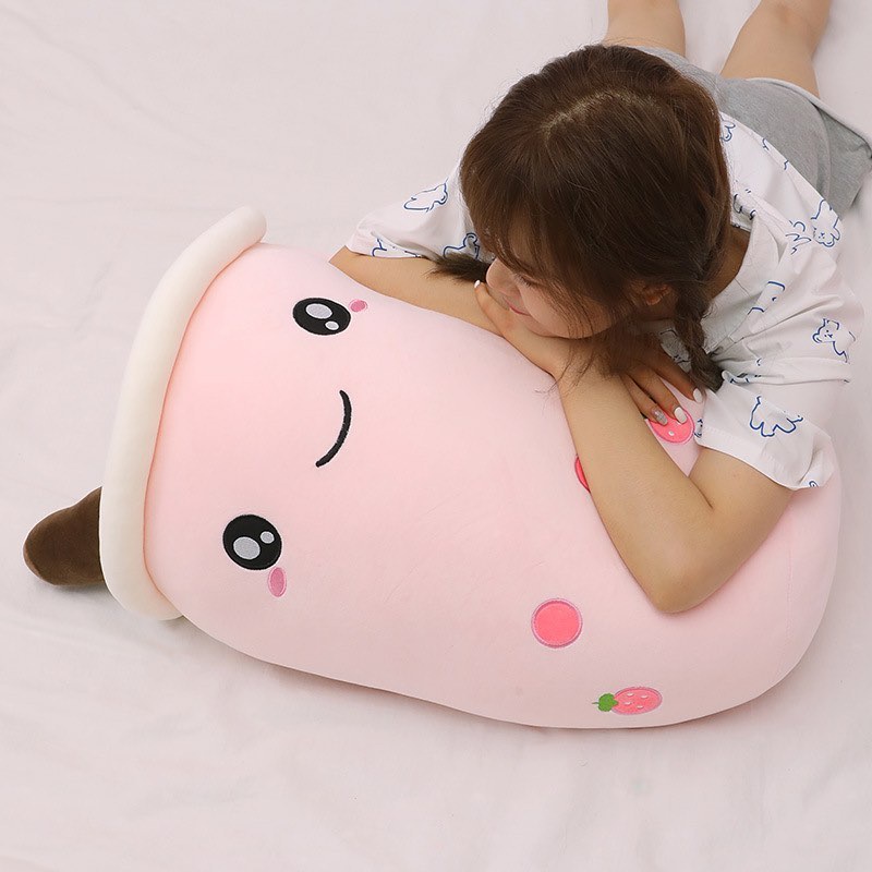 Boneka bantal boba milk tea brown sugar ukuran JUMBO