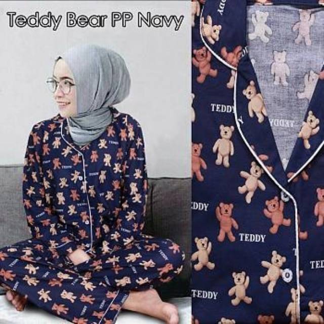 JC-Pajamas Teddy Bear PP Navy