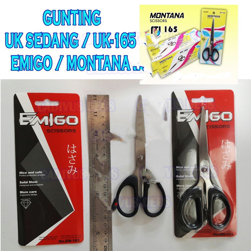 Gunting Tanggung - Emigo 6inch - 16CM - Solid Steel - SharpSafe&amp;Cheap KODE 165