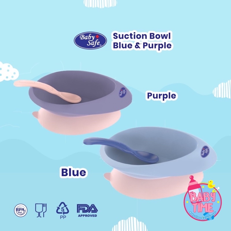 Mangkok Makan Bayi Tempat Makan Bayi dengan penutup Meal Bowl Suction Bowl Baby Safe B356 B354 bs353