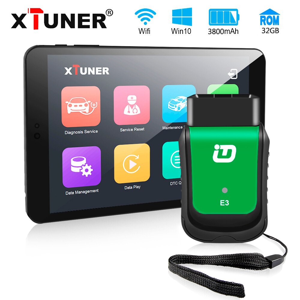 IMPORT Newest V9.6 XTUNER E3 Easydiag OBD2 Wifi ODB 2 Autoscanner +8 inch Windows 8 Tablet Car