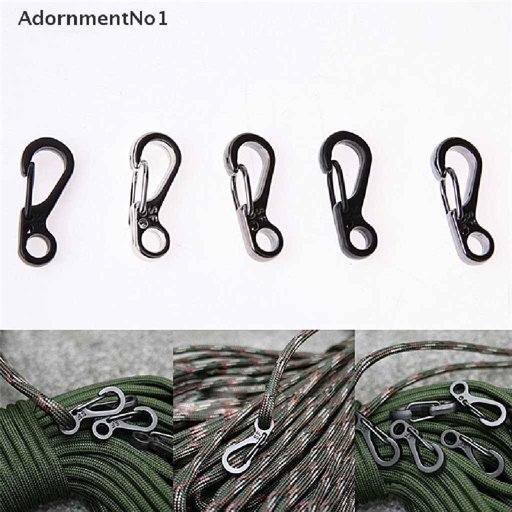 (AdornmentNo1) 5pcs Gesper Carabiner Mini Dengan Per Untuk Mendaki Gunung