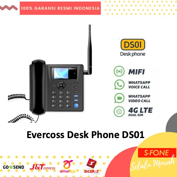 EVERCOSS DS01 DESK PHONE / MODEL TELEPON RUMAH GARANSI RESMI