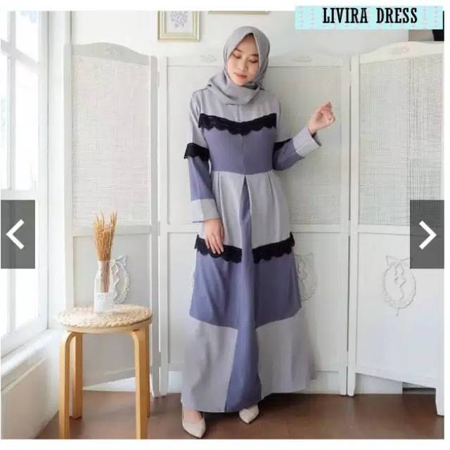 Livira dress pakaian wanita baju gamis fashion muslim