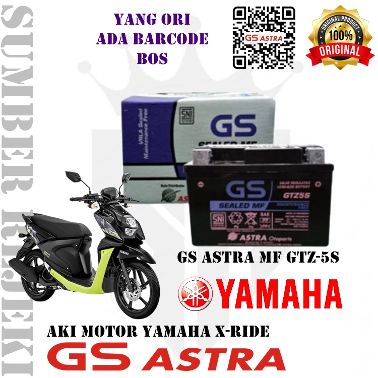 Jual Aki Motor Yamaha X Ride Gs Astra Mf Gtz S Gtz S Aki Kering Motor Matic Ah Volt