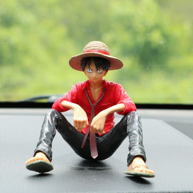 Pajangan Dashboard One Piece Luffy &amp; Snow Hiasan dekorasi Mobil Premium