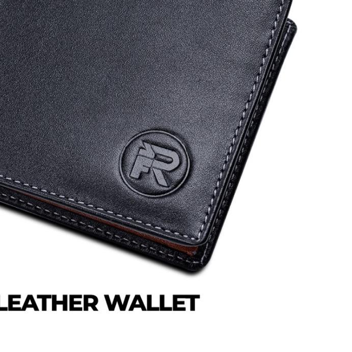 ☋ Dompet Lipat Pria Keren Kulit Asli Original Laki Laki Branded Warna Polos Berkualitas Free Box Cow