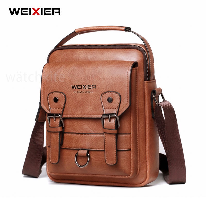 WEIXIER 8618 Tas Selempang Pria Kulit Messenger