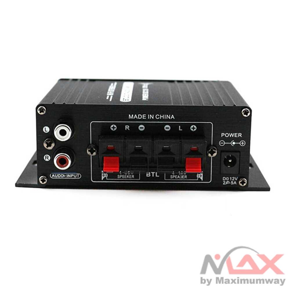 ANENG HiFi Mini Stereo Car Amplifier Treble Bass Booster - AK-170 Warna Hitam