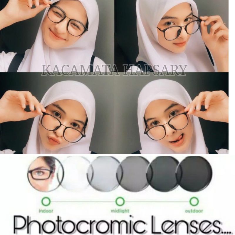 FRAME KACAMATA MINUS ANTI RADIASI ( FREE LENSA PHOTOCROMIC ) KACAMATA WANITA 2 IN 1| KACAMATA 1867