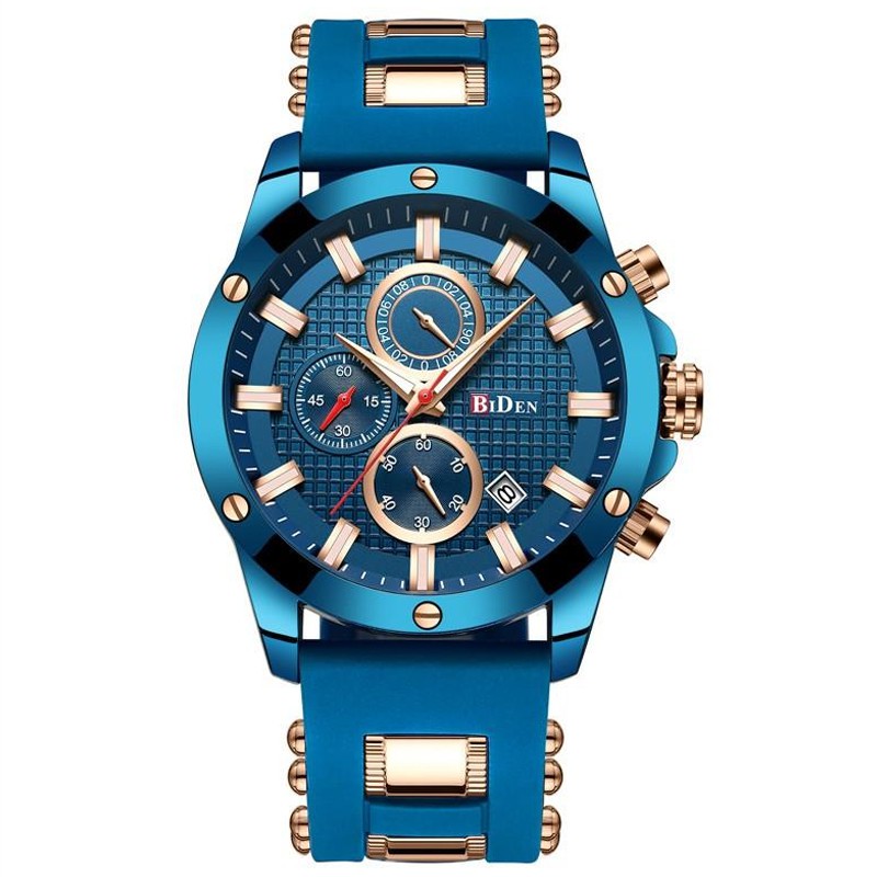 Biden Watch 0140 Blue Jam Tangan Original Chronograph