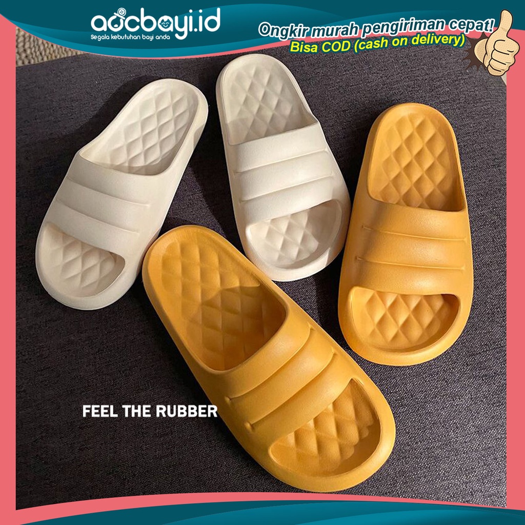 ☀ACCBAYI☀ SD07 Sandal Rumah Berkualitas Sandal Kamar Mandi Berbahan Empuk Sandal Karet Wanita Pria Couple