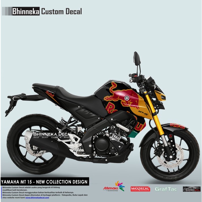 DECAL STICKER MT 15 RED BULL