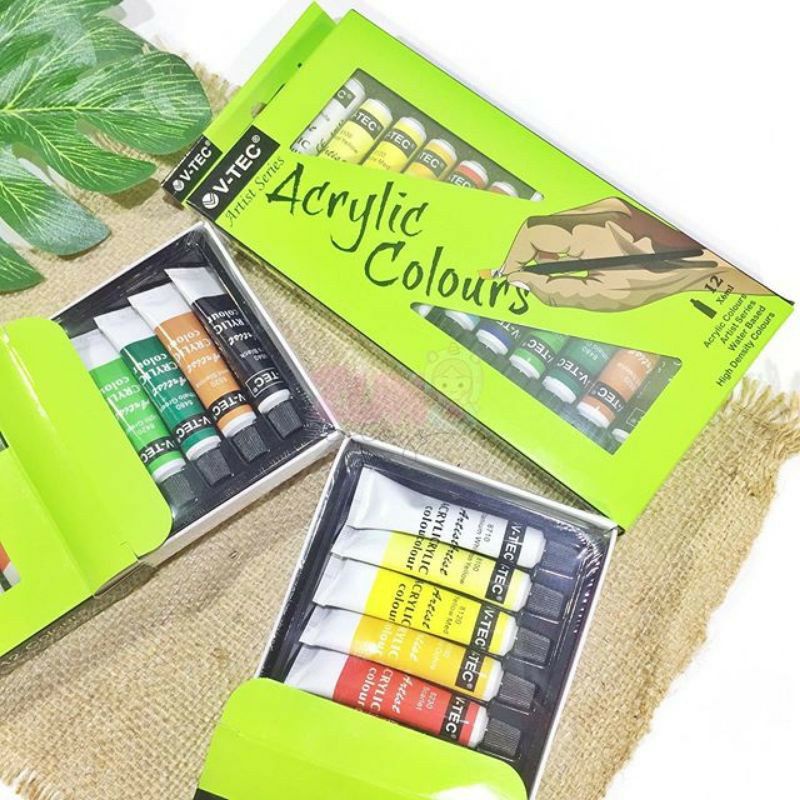 

Cat Akrilik 12 warna / Cat Acrylic V-Tec