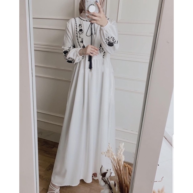BELVA BORDIR MAXI DRESS / BELOVA BORDIR MAXI DRESS JUMBO / GAMIS BORDIR JUMBO